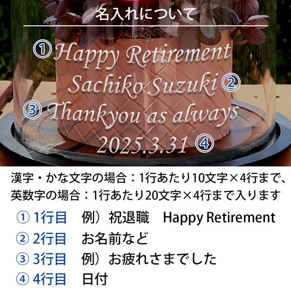 退職祝いのプリザーブドフラワー